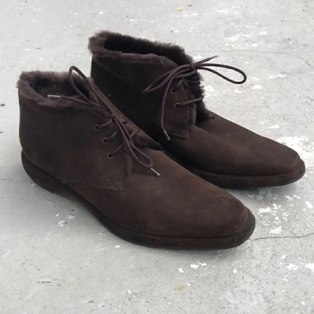 Ferragamo fur lined ankle boots